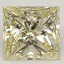 Princess Cut Diamond 0.80ct Fancy Colour W-X VS1