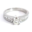 Baguette & Round Diamond Chanel Set Engagement Ring
