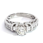 Round Diamond Engagement Ring with side diamonds