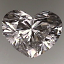 Heart Shape Diamond 1.03ct F VS2