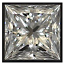 Princess Cut Diamond 0.52ct - D VVS1