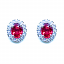 Spinel & Diamond halo earrings