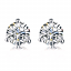 3 Claw Diamond Stud Earrings