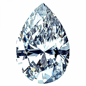 Pear Shape Diamond 0.41ct - D IF 
