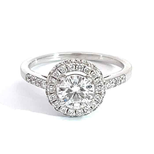'Halo' Diamond Engagement Ring - 1.26cts 
