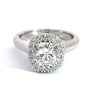 'Halo' Diamond Engagement Ring - 1.21cts 