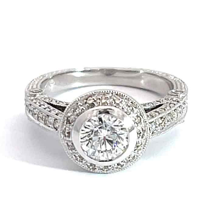 'Halo' Diamond Engagement Ring - 1.40cts 