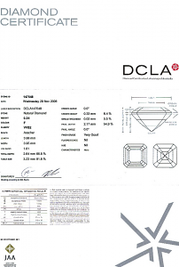 Asscher Cut Diamond 0.34ct - F VVS2