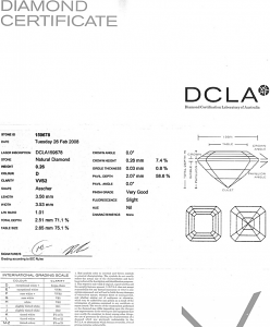 Asscher Cut Diamond 0.26ct - D VVS2