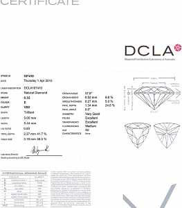 Trilliant Cut Diamond 0.32ct - E VS2