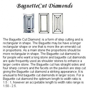 Baguette Diamond Pairs 0.59ct - F/G VS+