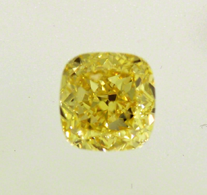 Cushion Cut Diamond 2.00ct - Fancy Vivid Yellow VVS1