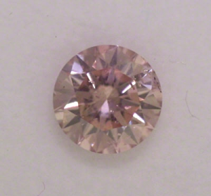 Pink Champagne Round Brilliant Cut Diamond 0.31ct - PC1 I1