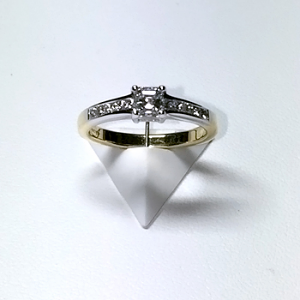 'Azar' Diamond Engagement Ring - Asscher 0.33ct - F VVS2 