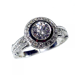 'Halo' Diamond Engagement Ring - 1.40cts 