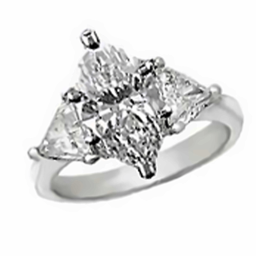 Marquise Cut Diamond 3 Stone Ring