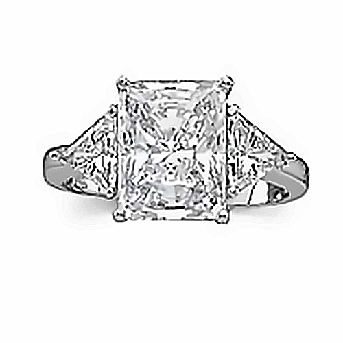 Radiant Cut Diamond 3 Stone Ring