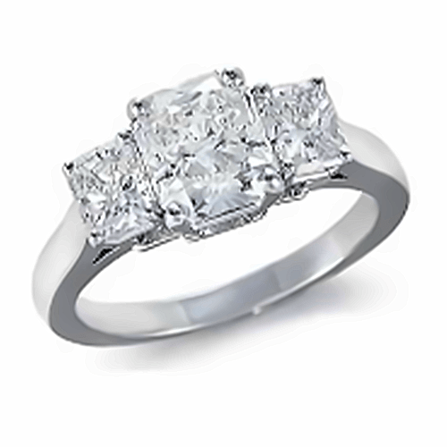 Radiant Cut Diamond 3 Stone Ring