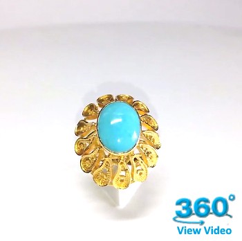 Gold & Turquoise Ring