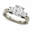 Radiant 3 Stone Diamond Ring