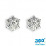 Diamond Cluster Earrings - 0.58 carats total 