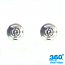 Bezel Set Round Diamond Ear Studs - 0.35 carats total F VS2