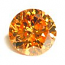 Round Brilliant Cut Diamond 0.17ct - Vivid Fancy Orange Yellow SI2