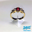 Red Spinel & Diamond Ring