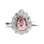 'Halo' Engagement Ring - Pink Diamond