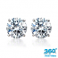 Diamond Stud Earrings - 0.61 carats total E/F SI2
