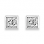 Princess Diamond Earrings - 0.71 carats total F VS
