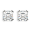 Asscher Diamond Earrings 0.60 carats total E VVS1 – Certified 