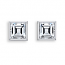 Diamond Ear Studs Square - 0.81 carats total - E VVS Certified