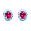 Spinel & Diamond Halo Earrings