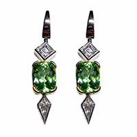 Tourmaline & Diamond Earrings
