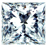 Princess Cut Diamond 0.53ct - D VVS2