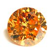 Round Brilliant Cut Diamond 0.15ct - Vivid Fancy Orange Yellow SI1