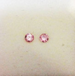 Argyle Round Brilliant Cut Diamond Pair Fancy Pink 0.095ctw