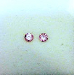 Argyle Round Brilliant Cut Diamond Pair Fancy Pink 0.122ctw