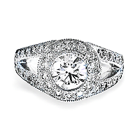 'Halo' Engagement Ring - Round Diamond