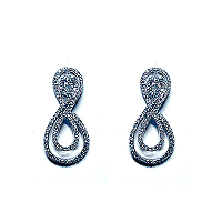 Fancy Diamond Swirl Earrings - 0.76 carats total