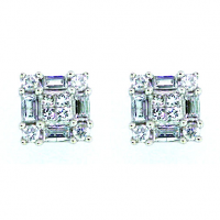 Fancy Diamond Stud Earrings - 0.48 carats total