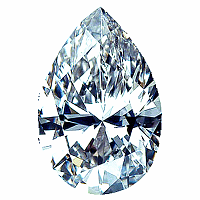 Pear Shape Diamond 0.21ct - D VVS1