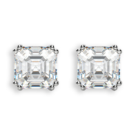 Asscher Diamond Earrings 1.02 carats total F SI – GIA Certified 