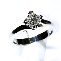 'Alida' Diamond Engagement Ring - Princess 0.51ct - F VS2