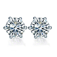 Diamond Stud Earrings - 1.00 carats total D SI2 - GIA Certified   